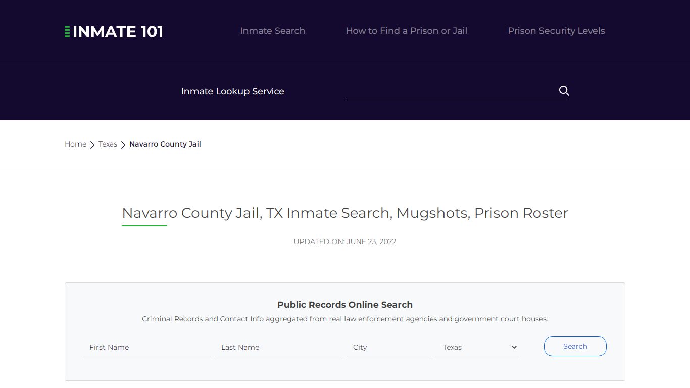 Navarro County Jail, TX Inmate Search, Mugshots, Prison Roster